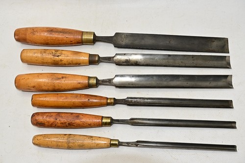 Vintage set paring gouges - 6,